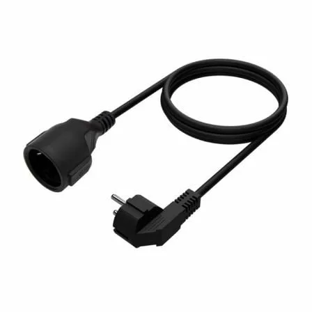 Cable Alargador de Alimentación Aisens A132-0600/ CEE7 Macho - CEE7 Hembra/ Hasta 1500W/ 2m/ Negro - Imagen 6