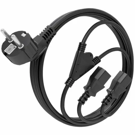 Cable Alimentación CPU Aisens A132-0865/ CEE7 Macho - 2x C13 Hembra/ 3m/ Negro - Imagen 8