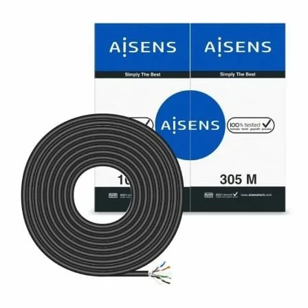 Bobina de Cable RJ45 para Exteriores FTP AWG24 Aisens A135-0674 Cat.6/ 305m/ Impermeable/ Negro - Imagen 9