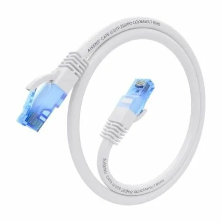 Cable de Red RJ45 AWG26 CCA UTP Aisens A135-0817 Cat.6/ 50cm/ Blanco - Imagen 6
