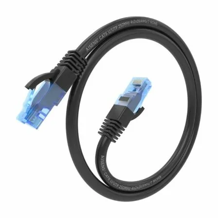 Cable de Red RJ45 AWG26 CCA UTP Aisens A135-0843 Cat.6/ 1m/ Negro - Imagen 6