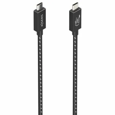 Cable USB 4.0 Tipo-C Aisens A156-0866/ USB Tipo-C Macho - USB Tipo-C Macho/ Hasta 240W/ 40Gbps/ 50cm/ Gris - Imagen 5
