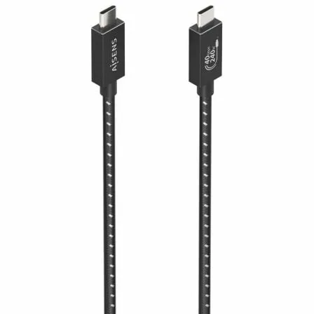 Cable USB 4.0 Tipo-C Aisens A156-0868/ USB Tipo-C Macho - USB Tipo-C Macho/ Hasta 240W/ 40Gbps/ 1.5m/ Gris - Imagen 5
