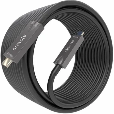 Cable USB 3.1 Tipo-C Aisens AOC A157-0883/ USB Tipo-C Macho - USB Tipo-C Macho/ Hasta 60W/ 10Gbps/ 15m/ Negro - Imagen 8