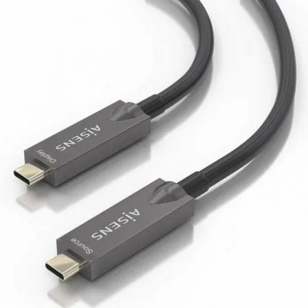 Cable USB 3.1 Tipo-C Aisens AOC A157-0883/ USB Tipo-C Macho - USB Tipo-C Macho/ Hasta 60W/ 10Gbps/ 15m/ Negro - Imagen 9