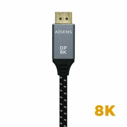 Cable DisplayPort 1.4 8K Aisens A149-0434/ DisplayPort Macho - DisplayPort Macho/ 50cm/ Negro Gris - Imagen 8