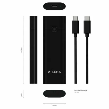 Caja Externa para Disco SSD M.2 NVMe Aisens ASM2-020B/ USB 3.2 Gen2/ Sin Tornillos - Imagen 9