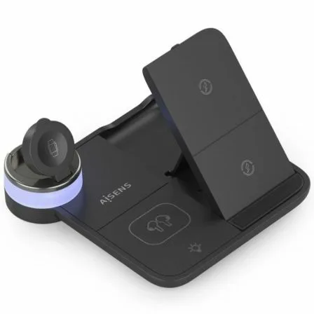 Base de carga Inalámbrica Aisens ASCH-15W4WC062-BK/ 15W/ Negro - Imagen 5