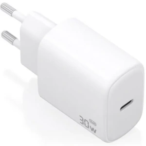 Cargador de Pared GaN Aisens A110-0975/ 1xUSB Tipo-C/ 30W/ Blanco
