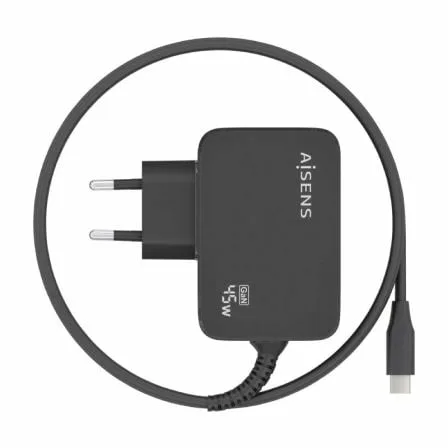 Cargador de Pared GaN Aisens ASCH-1PD45WL032-BK/ 1xUSB Tipo-C + Cable 1.8m/ 45W - Imagen 9