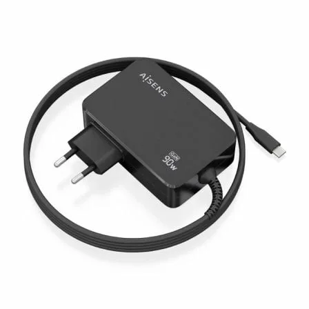 Cargador de Portátil GaN Aisens ASCH-1PD90WL034-BK/ 1xUSB Tipo-C + Cable 1.8m/ 90W/ Automático/ Voltaje 5-20V - Imagen 7