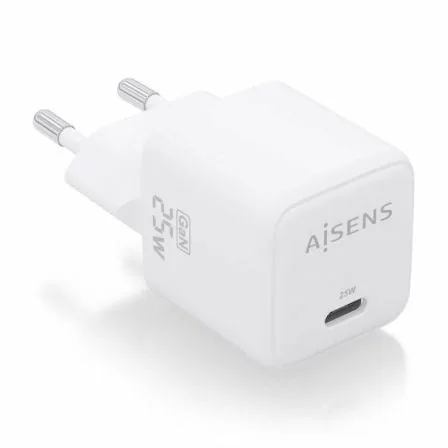 Cargador de Pared GaN Aisens ASCH-25W1P012-W/ 1xUSB Tipo-C/ 25W - Imagen 5