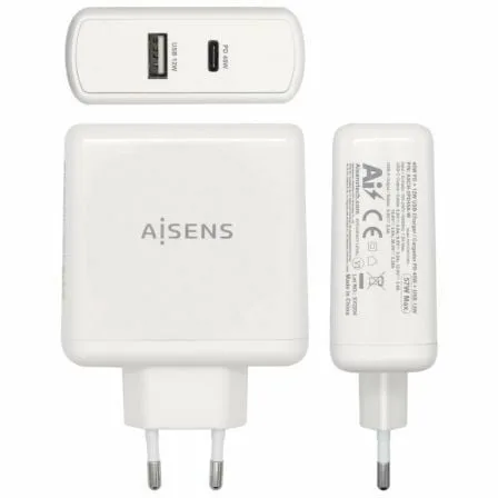 Cargador de Pared Aisens ASCH-2PD45A-W/ 1xUSB Tipo-C/ 1x USB/ 57W - Imagen 8