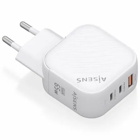 Cargador de Pared GaN Aisens ASCH-65W3P026-W/ 2xUSB Tipo-C/ 1xUSB/ 65W - Imagen 7