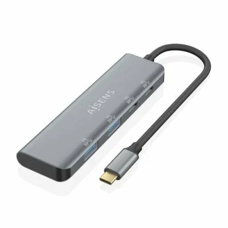 Hub USB Tipo-C Aisens A109-0763/ 2xUSB/ 2xUSB Tipo-C/ Gris - Imagen 5
