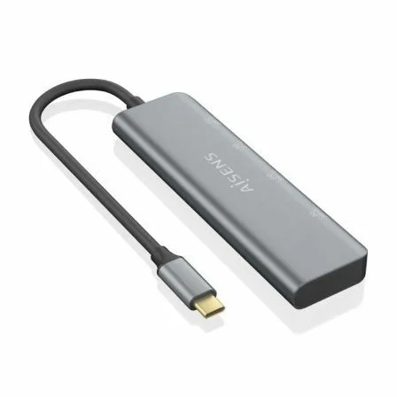 Hub USB Tipo-C Aisens A109-0763/ 2xUSB/ 2xUSB Tipo-C/ Gris - Imagen 6
