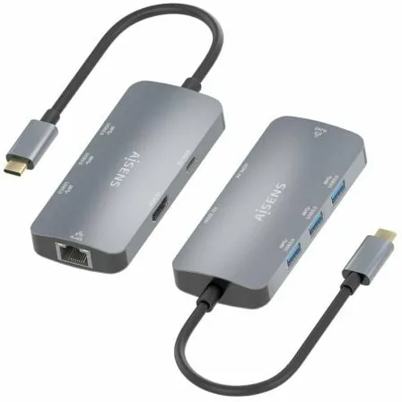 Docking USB Tipo-C Aisens ASUC-6P019-GR/ 1xHDMI 4K/ 3xUSB/ 1xRJ45/ 1xUSB Tipo-C PD/ Gris - Imagen 8