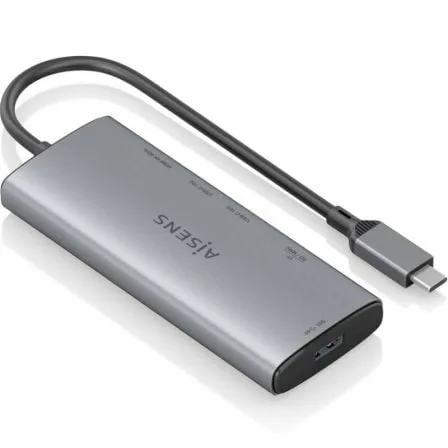 Docking USB Tipo-C Aisens ASUC-6P029-GR/ 1xHDMI 4K/ 1xUSB/ 2xUSB Tipo-C/ 1xLector de Tarjetas/ Gris - Imagen 4