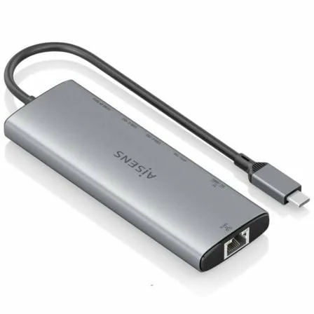 Docking USB Tipo-C Aisens ASUC-7P032-GR/ 1xHDMI 4K/ 1xUSB/ 2xUSB Tipo-C/ 1xRJ45/ 1xLector Tarjetas/ Gris - Imagen 5