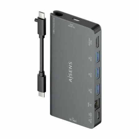 Docking USB Tipo-C Aisens ASUC-8P015-GR/ 1xHDMI 4K/ 3xUSB/ 1xRJ45/ 1xLector Tarjetas / 1xUSB Tipo-C/ Gris - Imagen 7
