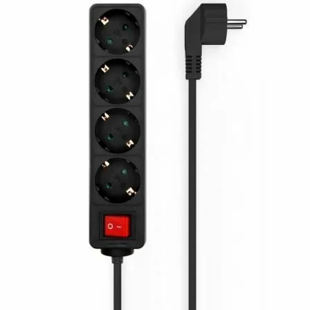 Regleta con Interruptor Aisens A154-0650/ 4 Tomas de Corriente/ Cable 1.4m/ Negro - Imagen 5