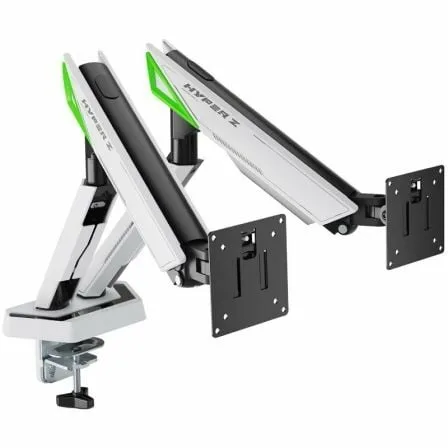 Soporte de Mesa Gaming con Contrapeso para 2 Monitores Aisens DT38TSR-345/ Giratorio/ Inclinable/ hasta 16kg - Imagen 7