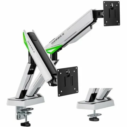 Soporte de Mesa Gaming con Contrapeso para 2 Monitores Aisens DT38TSR-345/ Giratorio/ Inclinable/ hasta 16kg - Imagen 9