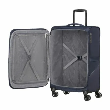 Maleta Mediana American Tourister SummerRide Spinner 69cm/ 69x43x29cm/ 4 Ruedas/ Azul Marino - Imagen 9