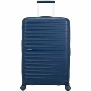 Maleta Mediana American Tourister FastForward Spinner Expansible 68cm/ 68x46x30cm/ 4 Ruedas/ Azul Marino