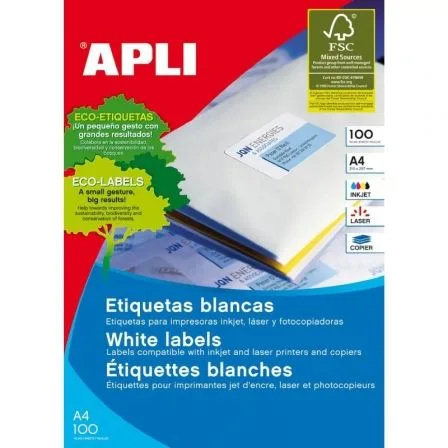 Etiquetas Adhesivas Apli 01263/ 64.6 x 33.8mm/ 100 Hojas - Imagen 5