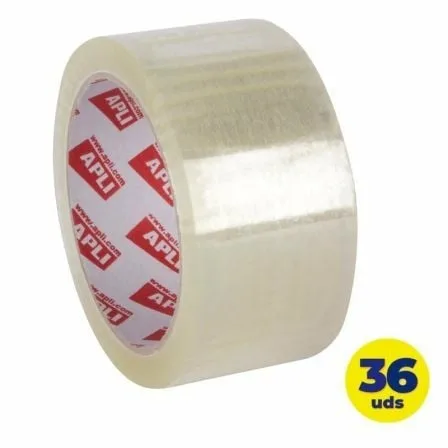 Cinta Adhesiva de Embalaje Transparente Apli 11592/ 4.8cm x 66m/ 36 unidades - Imagen 2