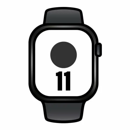 Apple Watch Series 11/ GPS/ 42mm/ Negro Azabache/ Correa Deportiva Negra (M/L) - Imagen 2