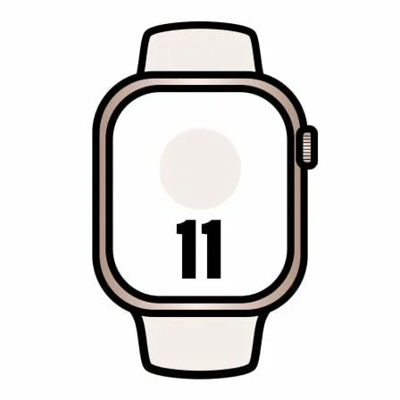 Apple Watch Series 11/ GPS/ 42mm/ Oro Rosa/ Correa Deportiva Rosa rubor (M/L) - Imagen 2