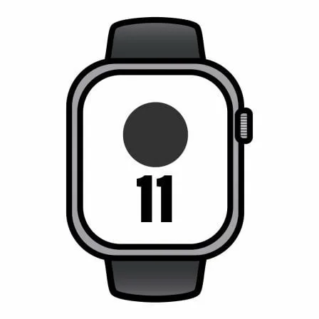 Apple Watch Series 11/ GPS/ 46mm/ Gris Espacial/ Correa Deportiva Negra (S/M) - Imagen 2