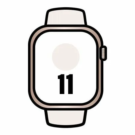 Apple Watch Series 11/ GPS/ 46mm/ Oro Rosa/ Correa Deportiva Rosa rubor (S/M) - Imagen 2