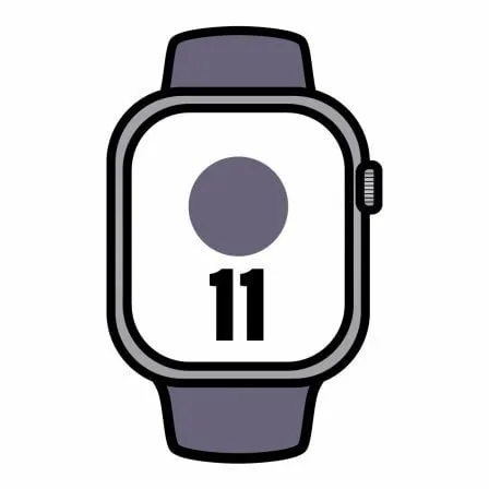 Apple Watch Series 11/ GPS/ Cellular/ 42mm/ Plata/ Correa Deportiva Púrpura (S/M) - Imagen 2