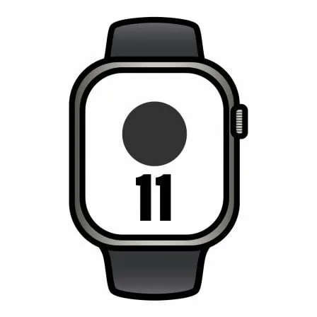 Apple Watch Series 11/ GPS/ Cellular/ 42mm/ Titanio Natural/ Correa Deportiva Negra (M/L) - Imagen 2