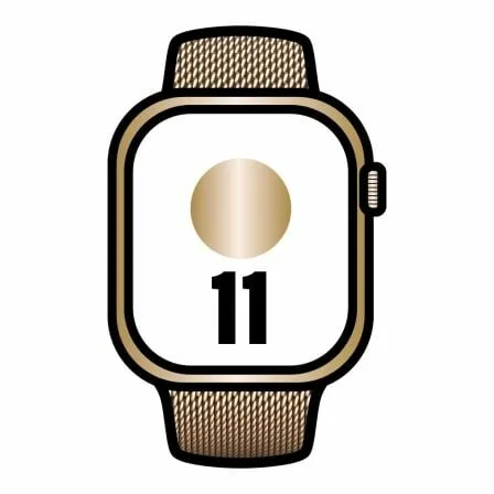 Apple Watch Series 11/ GPS/ Cellular/ 42mm/ Titanio Dorado/ Correa Dorada Milanese Loop - Imagen 2