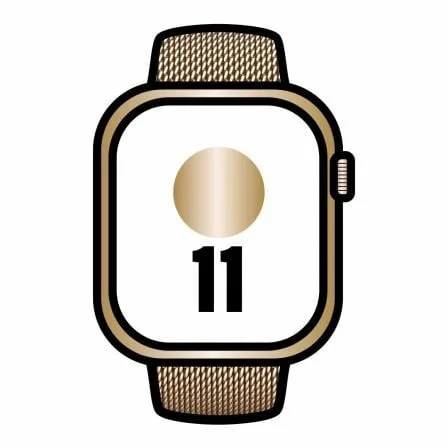Apple Watch Series 11/ GPS/ Cellular/ 46mm/ Titanio Dorado/ Correa Milanese Dorada Loop M/L - Imagen 2