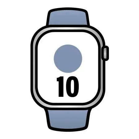 Apple Watch Series 10/ GPS/ Cellular/ 42mm/ Caja de Aluminio / Correa Deportiva Azul Denim S/M - Imagen 3