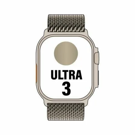 Apple Watch Ultra 3/ GPS/ Cellular/ 49mm/ Caja de Titanio Natural/ Correa Milanese S - Imagen 2
