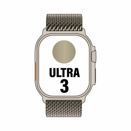 Apple Watch Ultra 3/ GPS/ Cellular/ 49mm/ Caja de Titanio Natural/ Correa Milanese M - Imagen 2