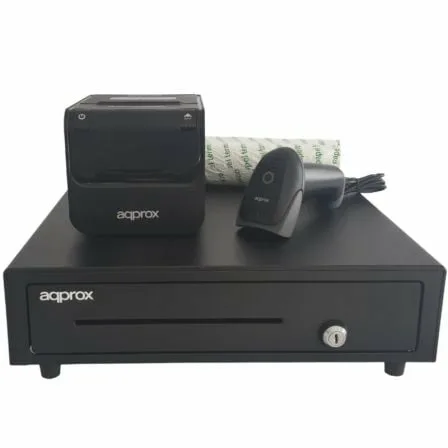 Pack para TPV Approx appPOSPACK4180-2D/ Cajón Portamonedas + Impresora Térmica de Tickets + Lector de Códigos + Rollos Térmicos - Imagen 7