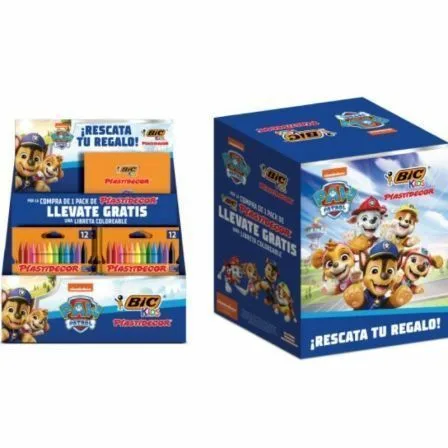 Expositor Bic Paw Patrol de Lápices de Cera y Cuadernos/ 24 Packs de 12 Unidades de Ceras/ 24 Cuadernos/ Surtido de Colores - Imagen 7