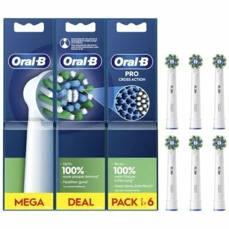 Cabezal de Recambio para cepillo Oral-B Pro Cross Action/ Pack 6 uds - Imagen 3