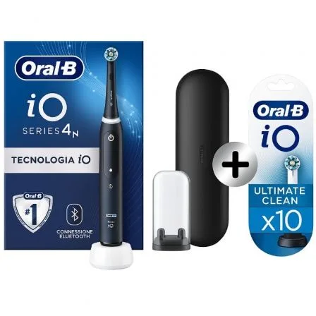 Cepillo Dental Braun Oral-B iO 4N/ Incluye 10 Recambios/ Negro - Imagen 3