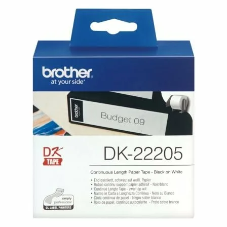 Rollo de Papel Continuo Original Brother DK-22205 - Imagen 3