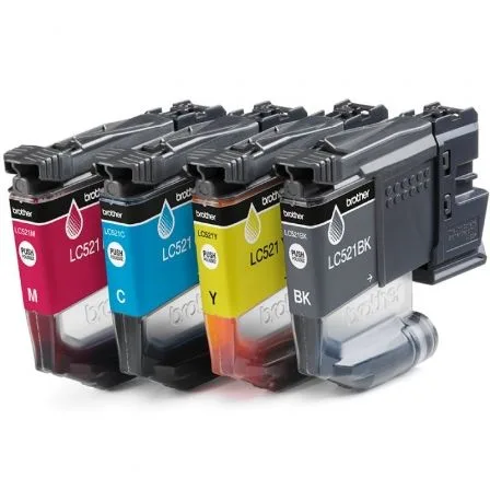 Cartucho de Tinta Original Brother LC-521VAL Multipack/ Cian/ Magenta/ Amarillo/ Negro - Imagen 2