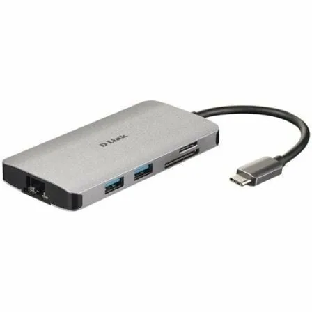Docking USB Tipo-C D-Link DUB-M810/ 3xUSB/ 1xUSB Tipo-C/ 1xThunderbolt/ 1xHDMI 4K/ 1xRJ45/ 1xLector tarjetas/ Gris - Imagen 7