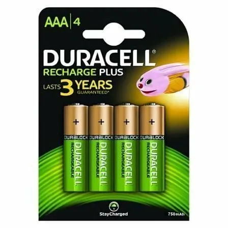 Pack de 4 Pilas AAA Duracell HR3-B/ 1.2V/ Recargables - Imagen 3